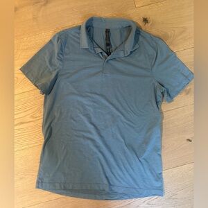Grey Blue Color SIZE LARGE Lululemon Evolution Short-Sleeve Polo Shirt